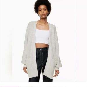 Aritzia Wilfred Unwind Cardigan open front merino wool size Medium